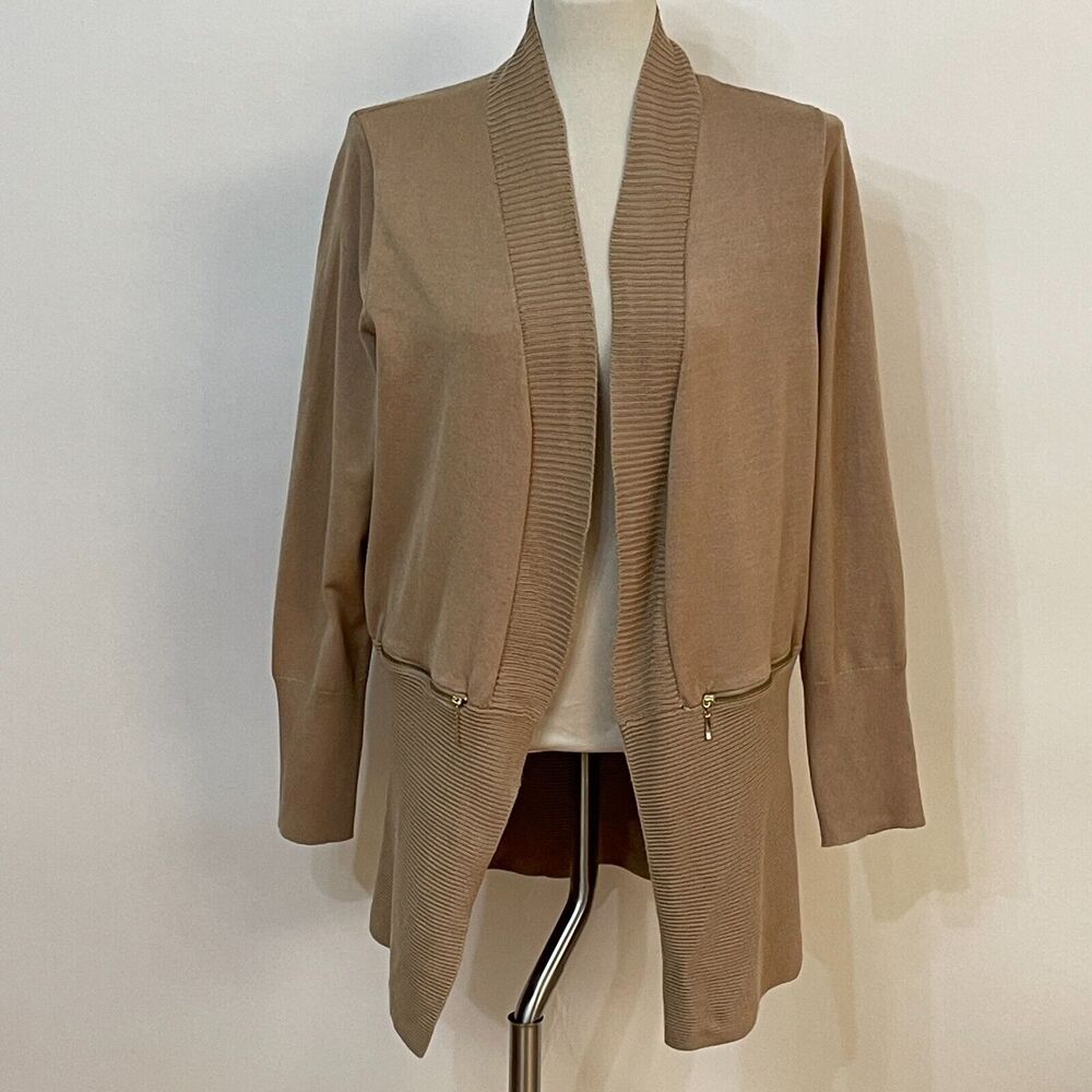 Magaschoni Cardigan Sweater X-Large Beige‎